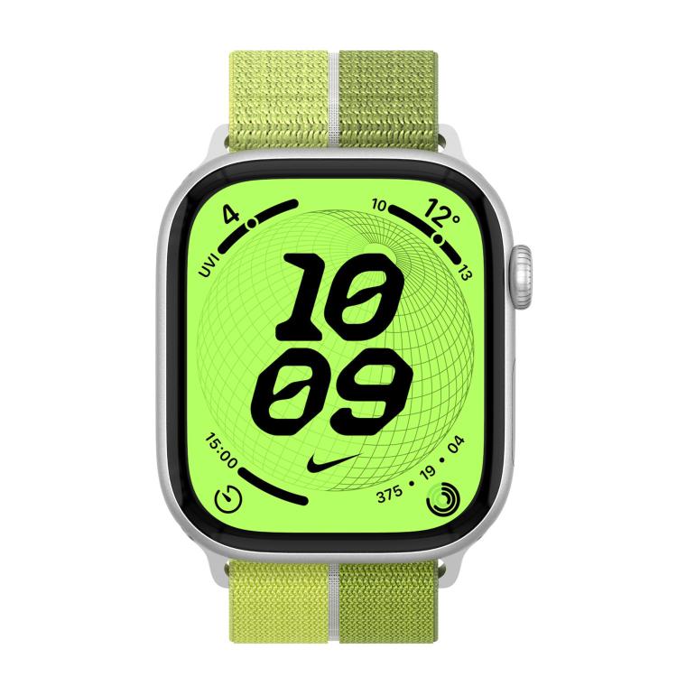 For Apple Watch 42mm / 41mm / 40mm / 38mm Feather Light Round Tail Nylon Loop Metal Interface Watch Band