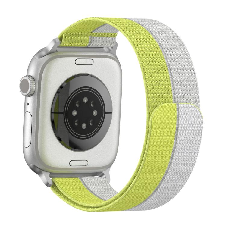 For Apple Watch 42mm / 41mm / 40mm / 38mm Feather Light Round Tail Nylon Loop Metal Interface Watch Band