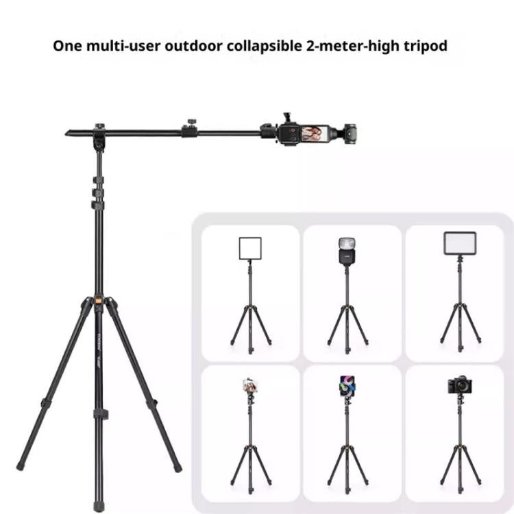 YUNTENG VCT-5288 Overhead 360 Degree Adjustable Crossbar Tripod 205cm Extended Tripod