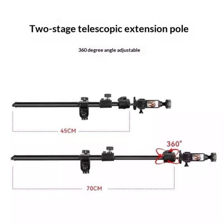 YUNTENG VCT-5288 Overhead 360 Degree Adjustable Crossbar Tripod 205cm Extended Tripod