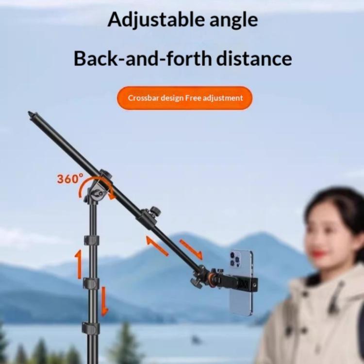 YUNTENG VCT-5288 Overhead 360 Degree Adjustable Crossbar Tripod 205cm Extended Tripod