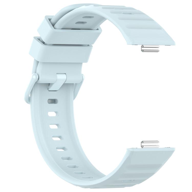 For Huawei Watch Fit 5 / Fit 5 Pro Wave Texture Coloured Buckle Solid Color Silicone Watch Band