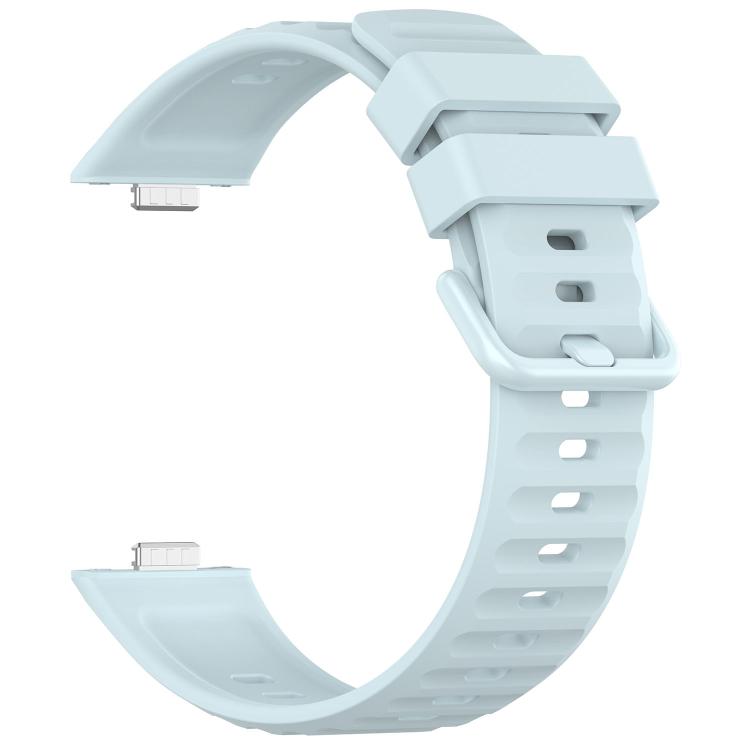 For Huawei Watch Fit 5 / Fit 5 Pro Wave Texture Coloured Buckle Solid Color Silicone Watch Band