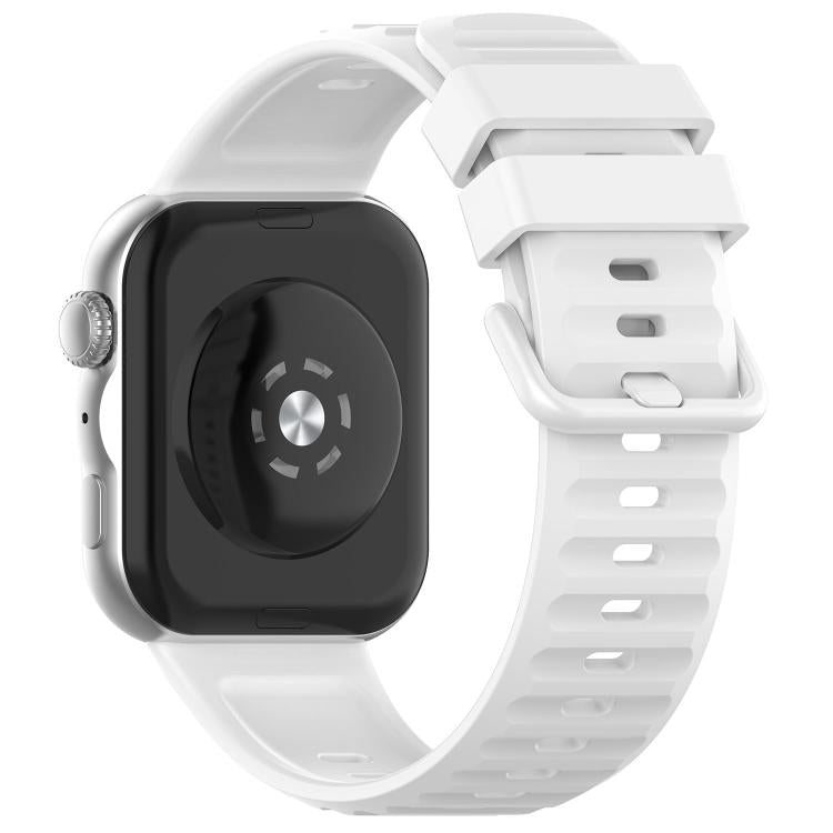 For Huawei Watch Fit 5 / Fit 5 Pro Wave Texture Coloured Buckle Solid Color Silicone Watch Band