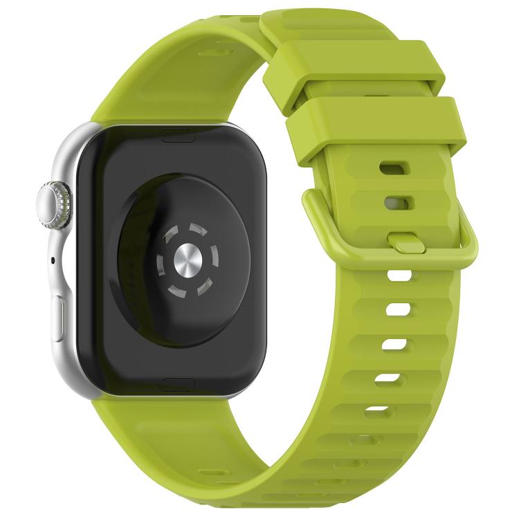 For Huawei Watch Fit 5 / Fit 5 Pro Wave Texture Coloured Buckle Solid Color Silicone Watch Band