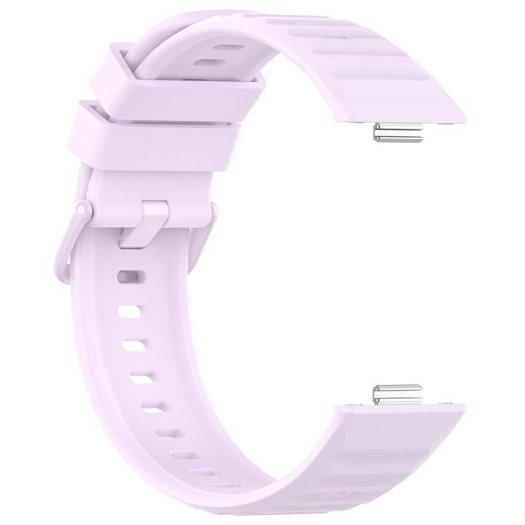 For Huawei Watch Fit 5 / Fit 5 Pro Wave Texture Coloured Buckle Solid Color Silicone Watch Band
