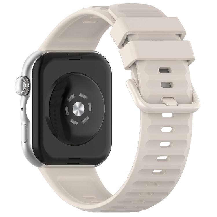 For Huawei Watch Fit 5 / Fit 5 Pro Wave Texture Coloured Buckle Solid Color Silicone Watch Band