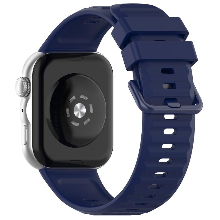For Huawei Watch Fit 5 / Fit 5 Pro Wave Texture Coloured Buckle Solid Color Silicone Watch Band