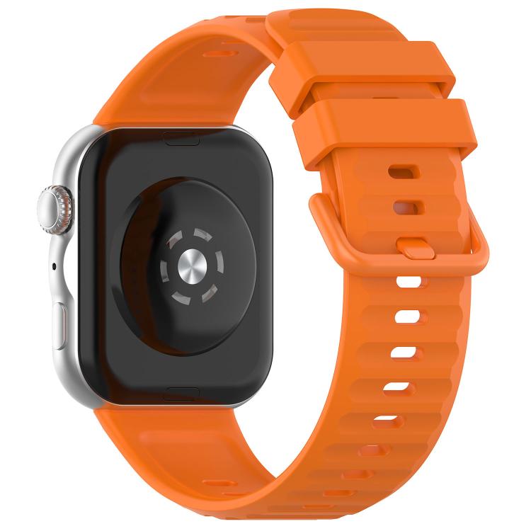 For Huawei Watch Fit 5 / Fit 5 Pro Wave Texture Coloured Buckle Solid Color Silicone Watch Band