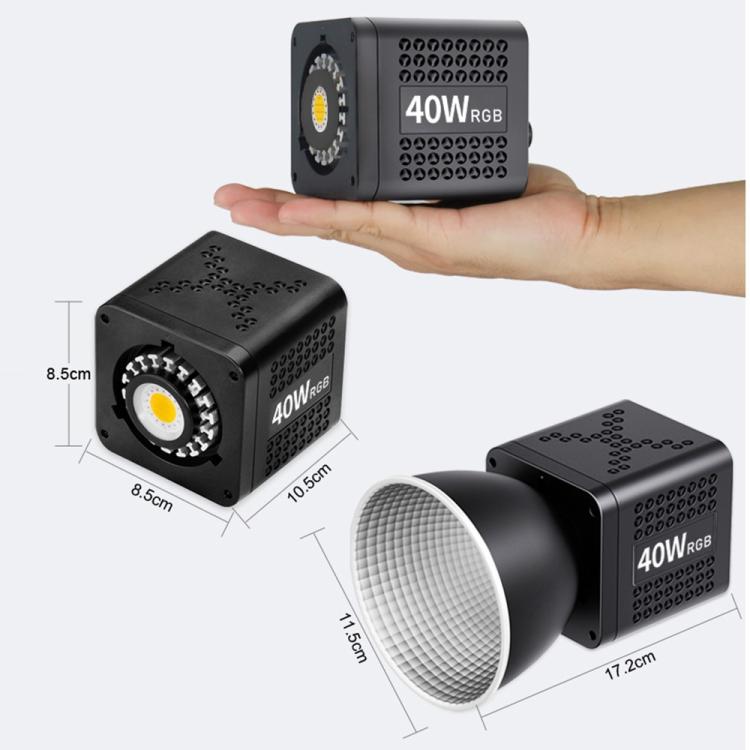 VLOGLITE P40RGB Photography 40W COB RGB Video Light 20 Effects Modes Studio Video Lamp