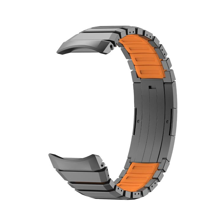 For Huawei Watch GT Runner 2 Press Folding Clasp Titanium Hybrid Silicone Watch Band