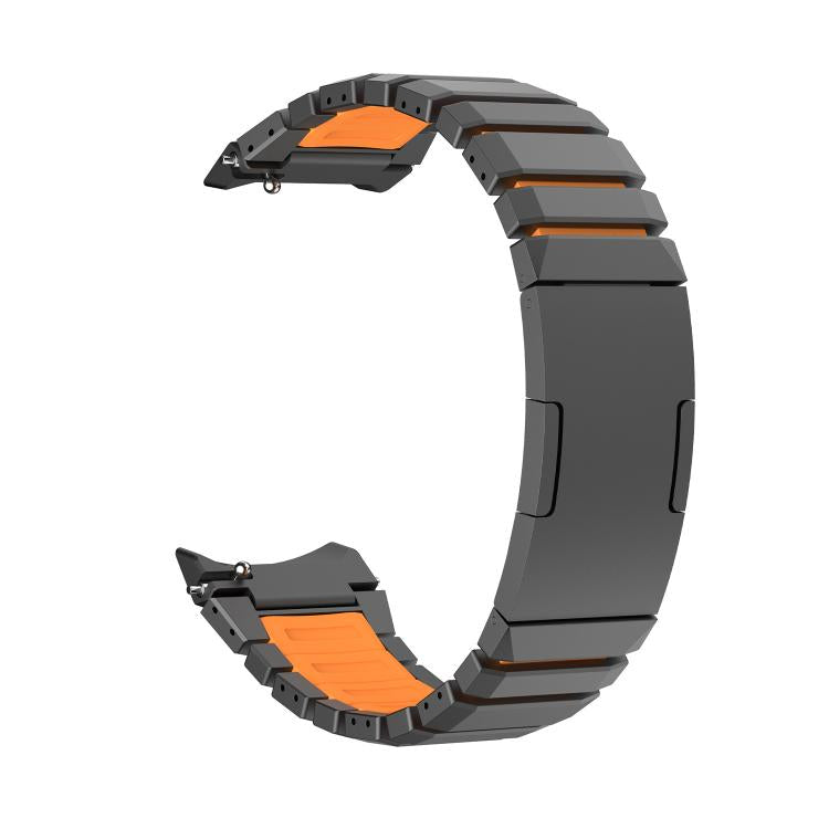 For Huawei Watch GT Runner 2 Press Folding Clasp Titanium Hybrid Silicone Watch Band