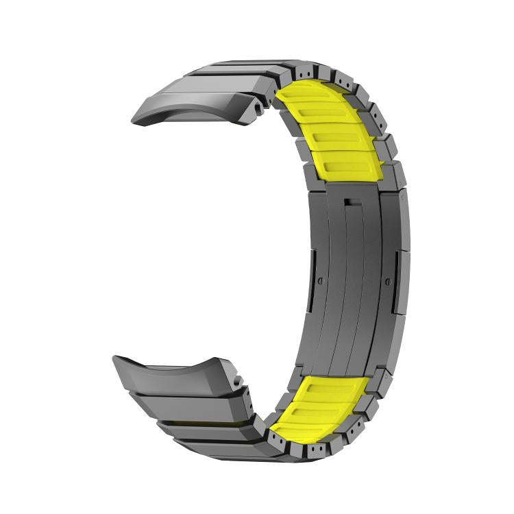 For Huawei Watch GT Runner 2 Press Folding Clasp Titanium Hybrid Silicone Watch Band
