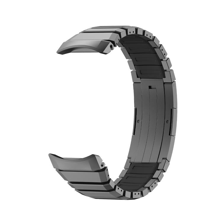 For Huawei Watch GT Runner 2 Press Folding Clasp Titanium Hybrid Silicone Watch Band