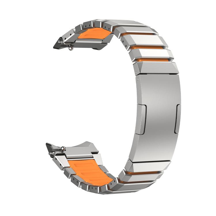 For Huawei Watch GT Runner 2 Press Folding Clasp Titanium Hybrid Silicone Watch Band