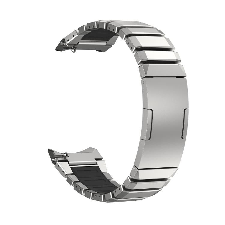 For Huawei Watch GT Runner 2 Press Folding Clasp Titanium Hybrid Silicone Watch Band