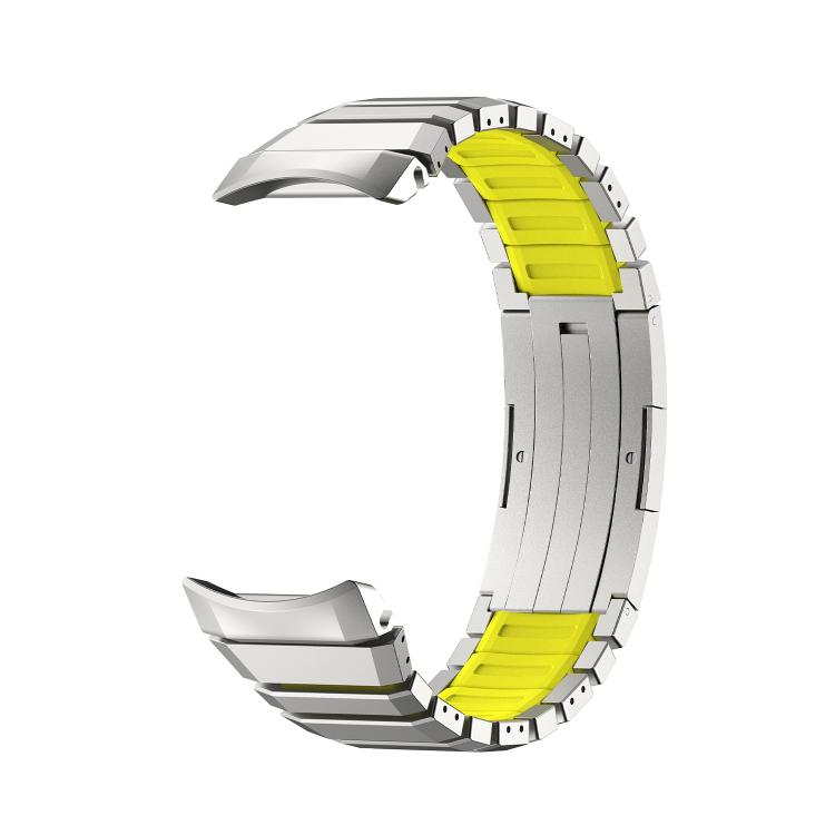 For Huawei Watch GT Runner 2 Press Folding Clasp Titanium Hybrid Silicone Watch Band