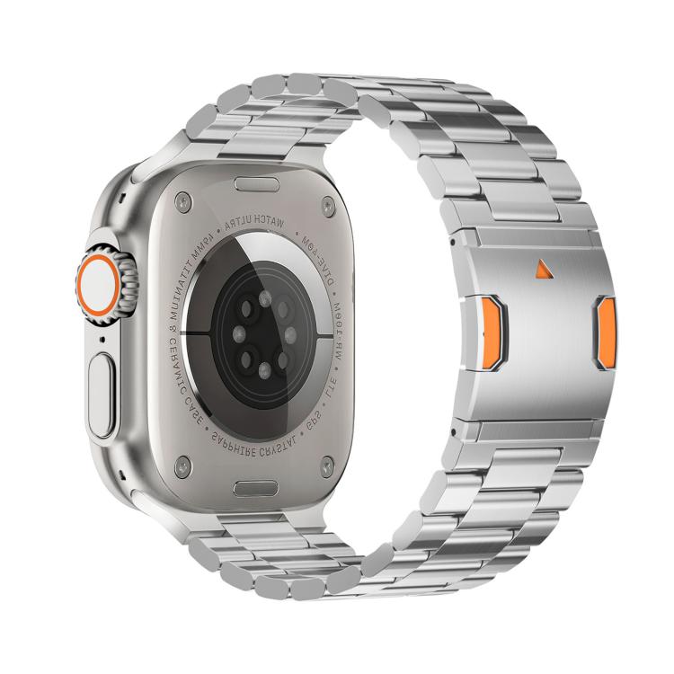 For Apple Watch 42mm / 41mm / 40mm / 38mm Three Beads Magnetic Clasp Titanium Alloy Watch Band