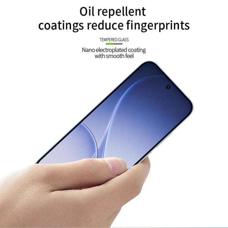 For OPPO Reno15 MOFI 9H 3D Explosion-proof Curved Screen Tempered Glass Film - Black