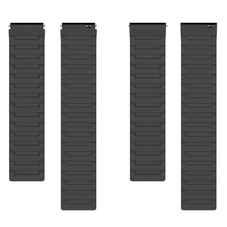 20mm Armor Textured Magnetic Silicone Watch Band