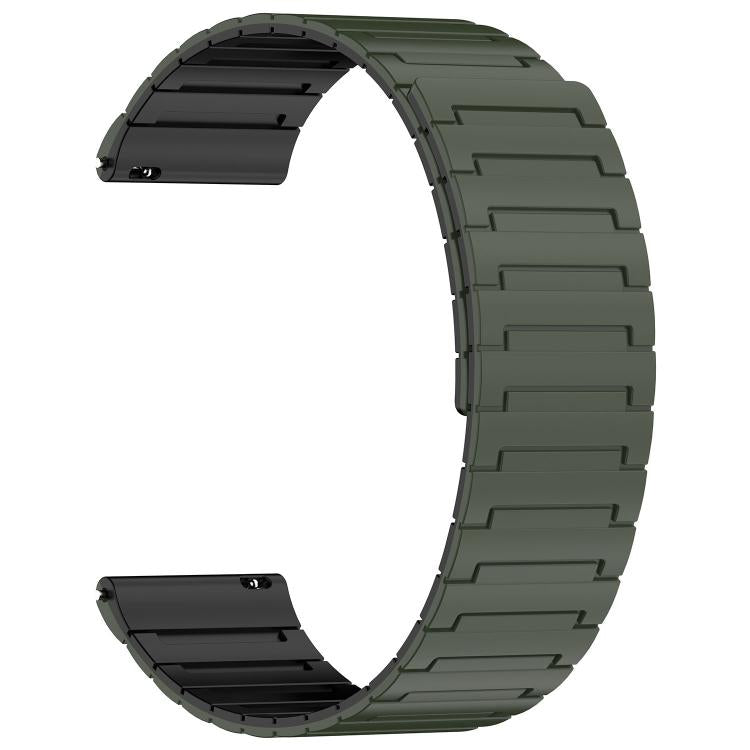 20mm Armor Textured Magnetic Silicone Watch Band