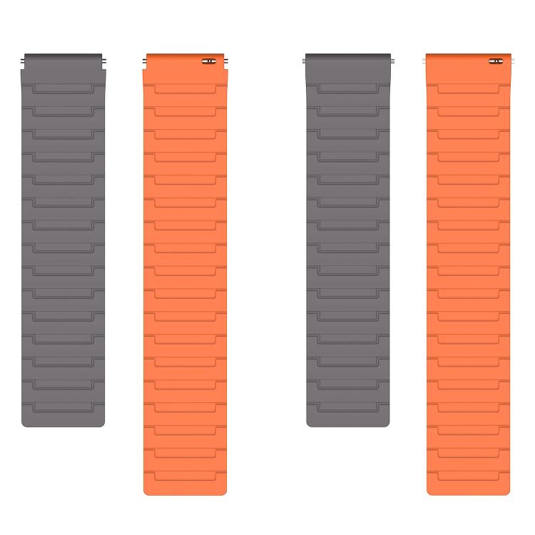 22mm Armor Textured Magnetic Silicone Watch Band