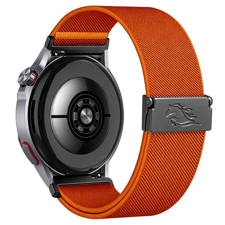 20mm Stretch Nylon Titanium Gray Fly Horse Buckle Watch Band