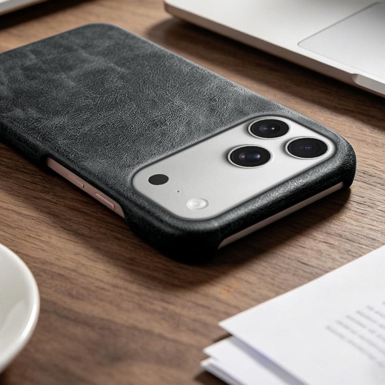 For iPhone 17 Pro Max Retro-skin Magnetic Vegan Leather Back Phone Case
