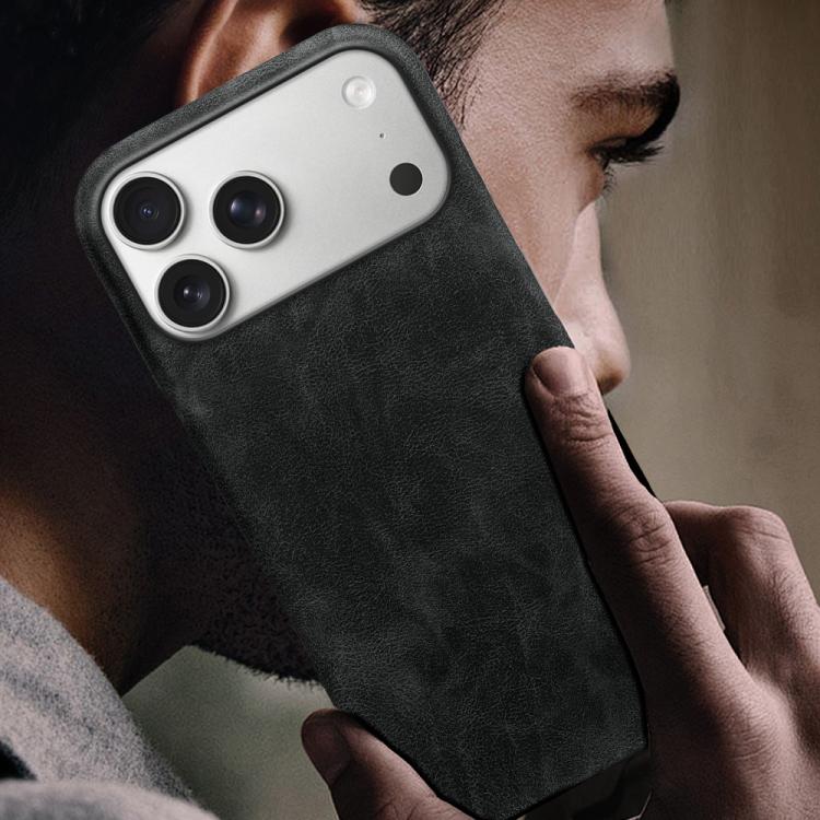 For iPhone 17 Pro Max Retro-skin Magnetic Vegan Leather Back Phone Case