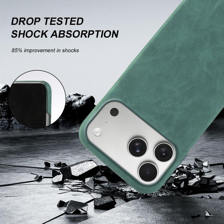 For iPhone 17 Pro Max Retro-skin Magnetic Vegan Leather Back Phone Case