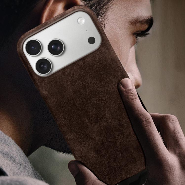 For iPhone 17 Pro Max Retro-skin Magnetic Vegan Leather Back Phone Case