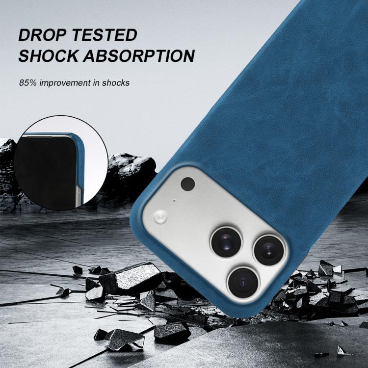 For iPhone 17 Pro Max Retro-skin Magnetic Vegan Leather Back Phone Case