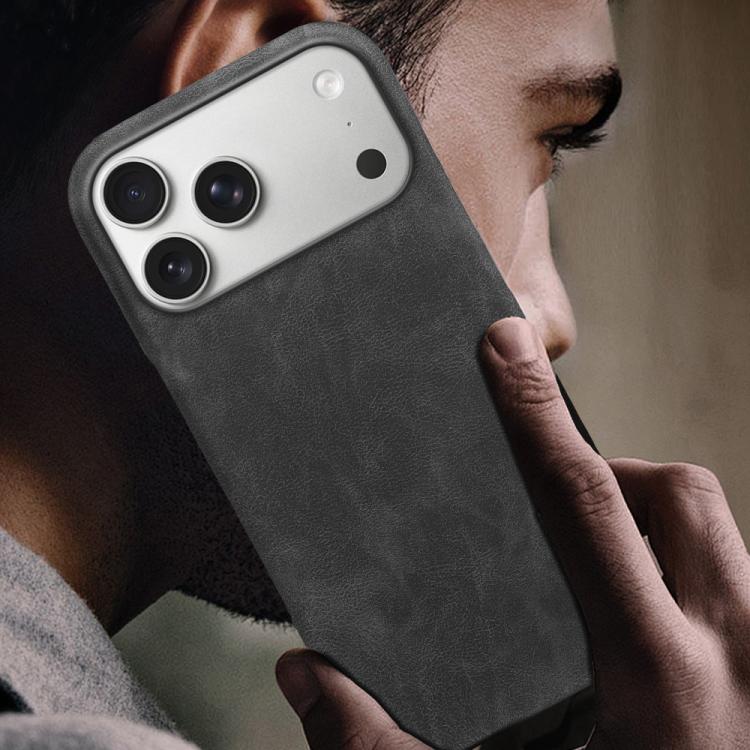 For iPhone 17 Pro Max Retro-skin Magnetic Vegan Leather Back Phone Case