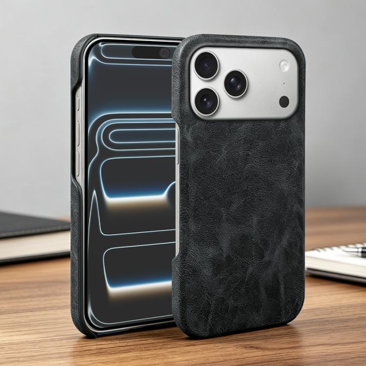 For iPhone 17 Pro Retro-skin Magnetic Vegan Leather Back Phone Case
