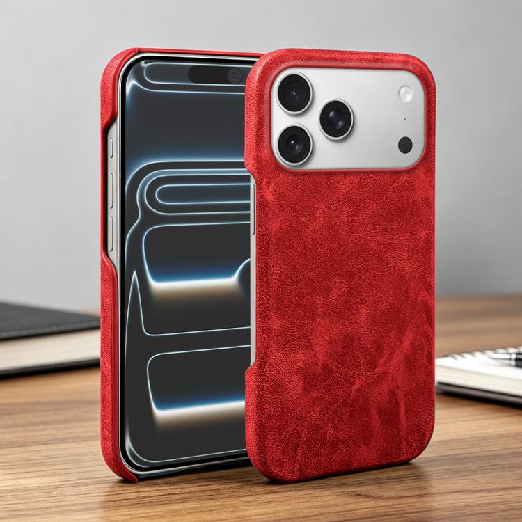 For iPhone 17 Pro Retro-skin Magnetic Vegan Leather Back Phone Case