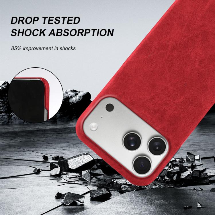 For iPhone 17 Pro Retro-skin Magnetic Vegan Leather Back Phone Case