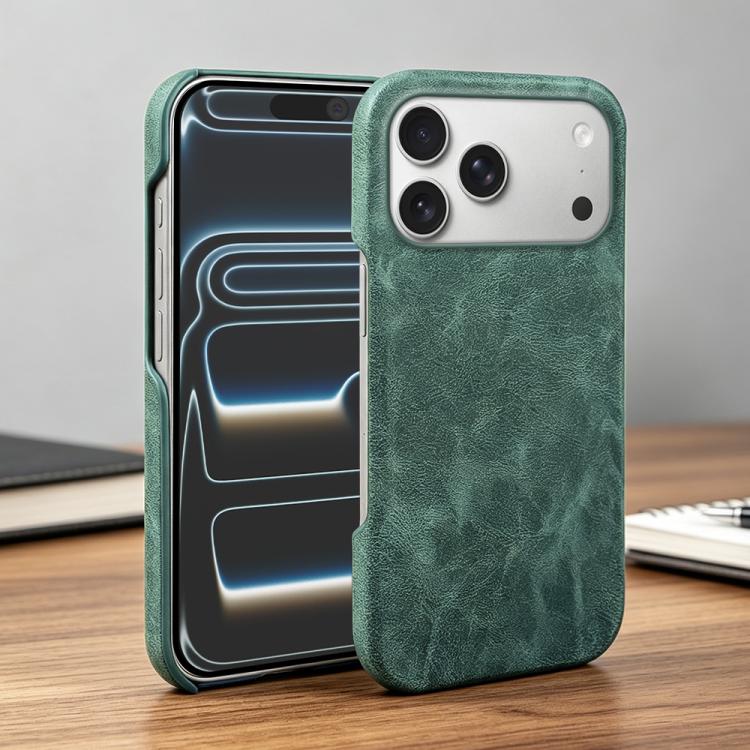 For iPhone 17 Pro Retro-skin Magnetic Vegan Leather Back Phone Case