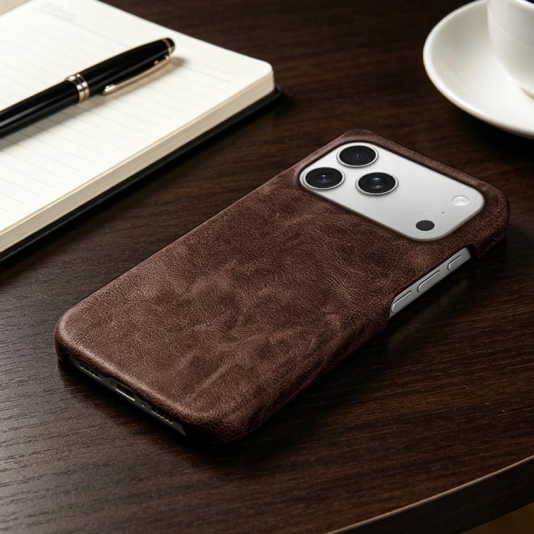 For iPhone 17 Pro Retro-skin Magnetic Vegan Leather Back Phone Case