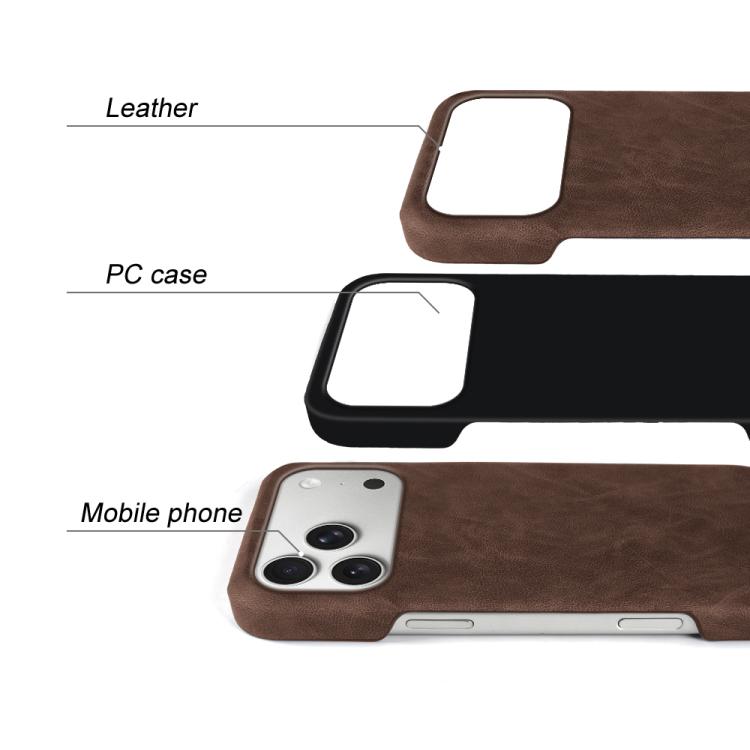 For iPhone 17 Pro Retro-skin Magnetic Vegan Leather Back Phone Case