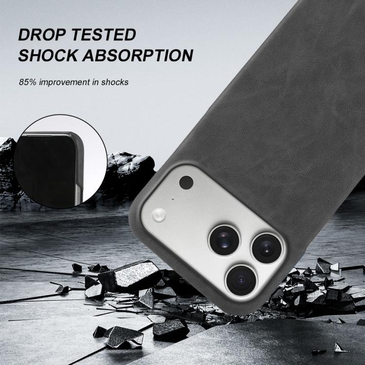 For iPhone 17 Pro Retro-skin Magnetic Vegan Leather Back Phone Case