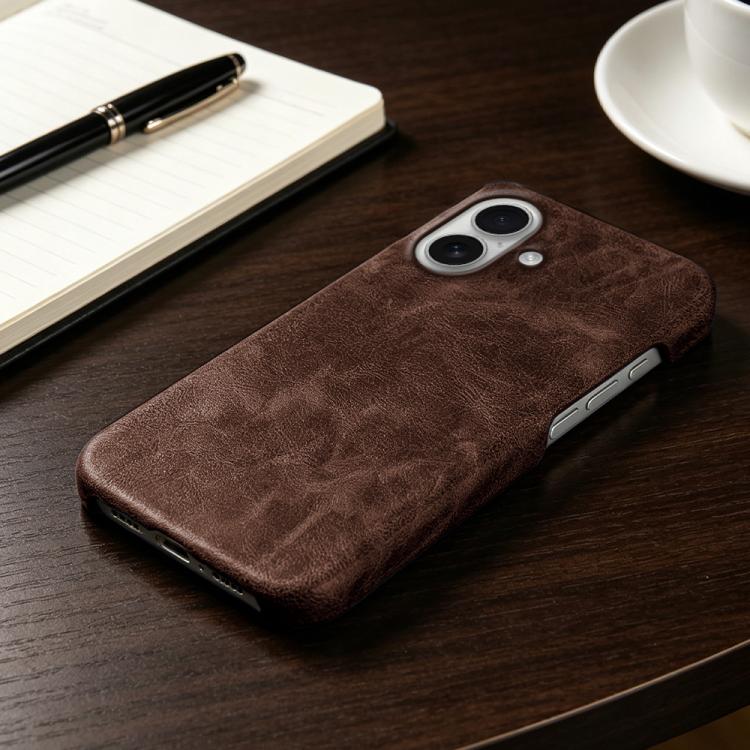 For iPhone 17 Retro-skin Magnetic Vegan Leather Back Phone Case