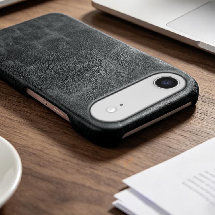 For iPhone Air Retro-skin Magnetic Vegan Leather Back Phone Case