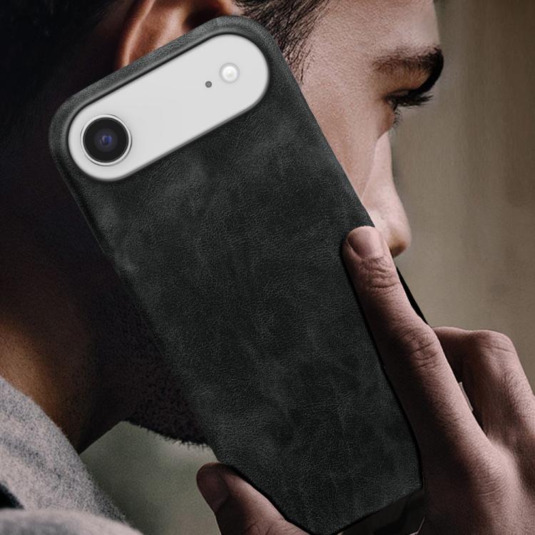 For iPhone Air Retro-skin Magnetic Vegan Leather Back Phone Case