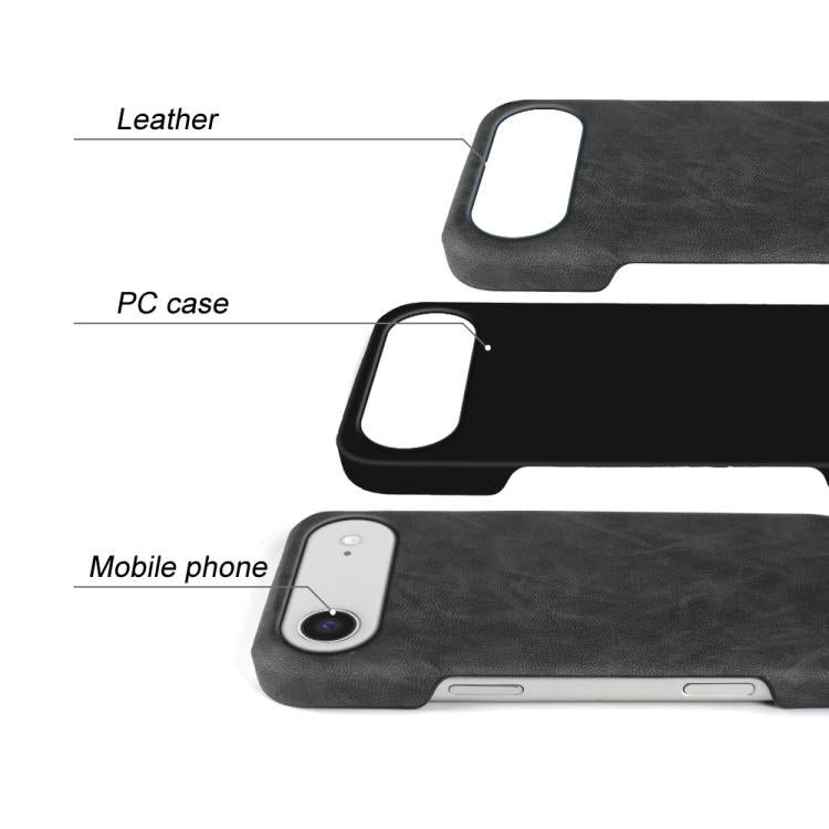 For iPhone Air Retro-skin Magnetic Vegan Leather Back Phone Case