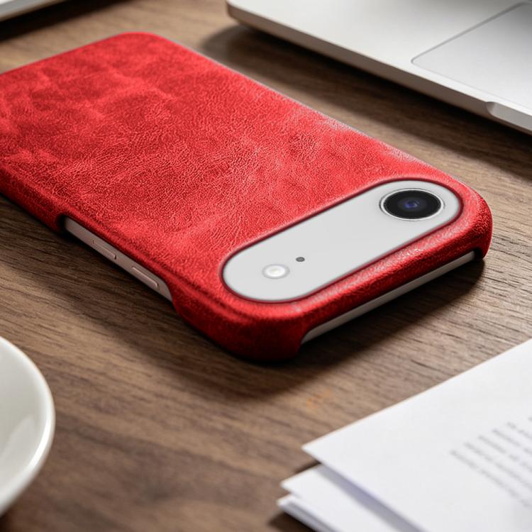 For iPhone Air Retro-skin Magnetic Vegan Leather Back Phone Case