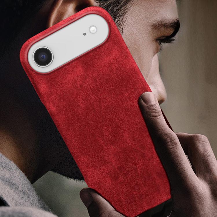 For iPhone Air Retro-skin Magnetic Vegan Leather Back Phone Case