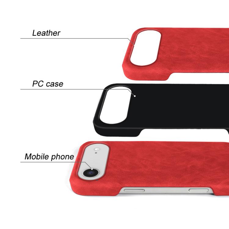 For iPhone Air Retro-skin Magnetic Vegan Leather Back Phone Case