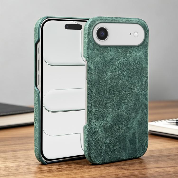 For iPhone Air Retro-skin Magnetic Vegan Leather Back Phone Case