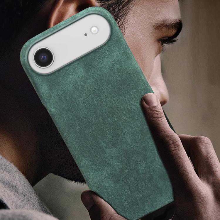For iPhone Air Retro-skin Magnetic Vegan Leather Back Phone Case