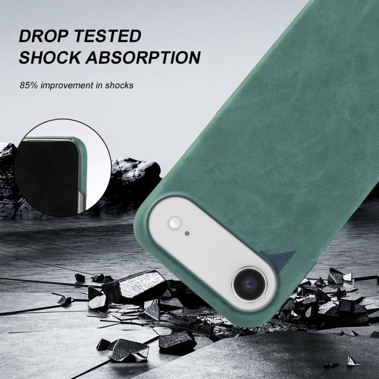 For iPhone Air Retro-skin Magnetic Vegan Leather Back Phone Case